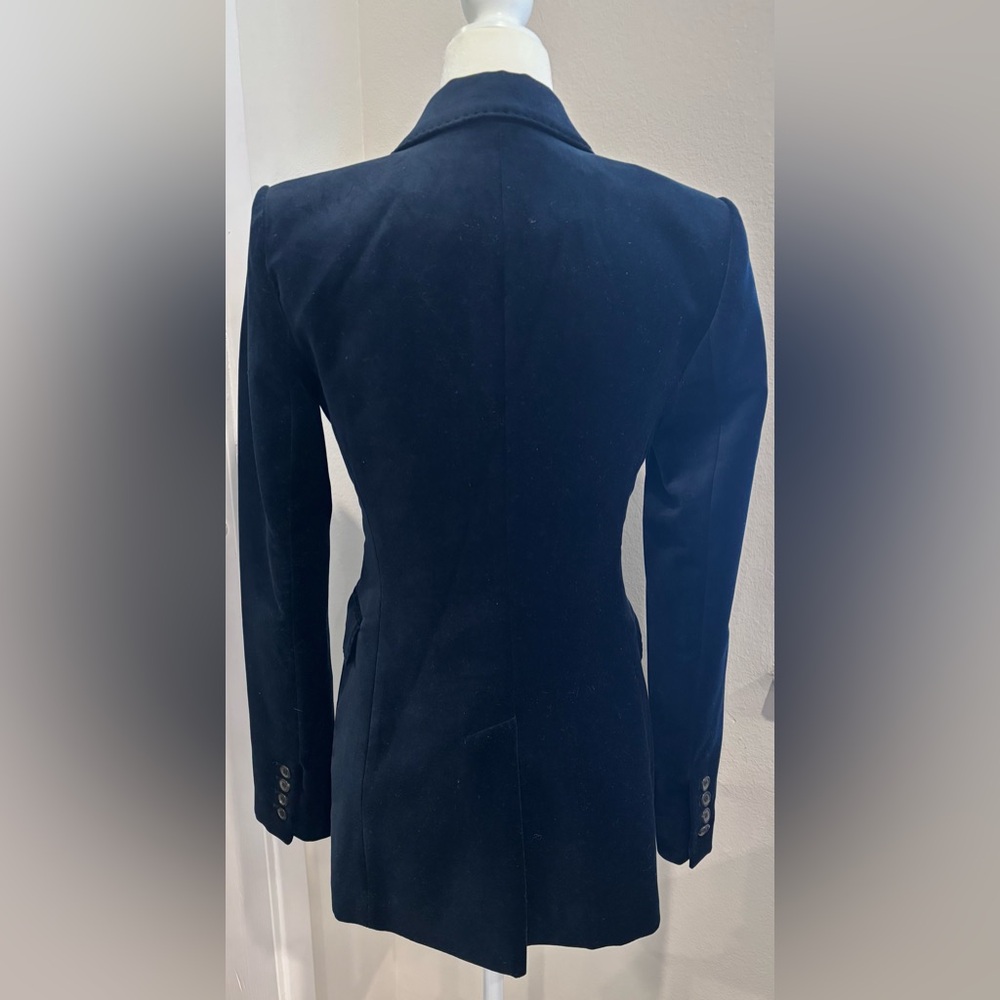 Zara Navy Double-Breasted Blazer - Picture 2 of 2